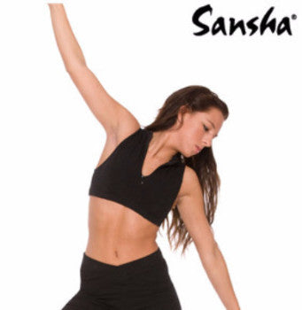 Sansha Adult Zip Crop Top - C201N - Enchanted Dancewear